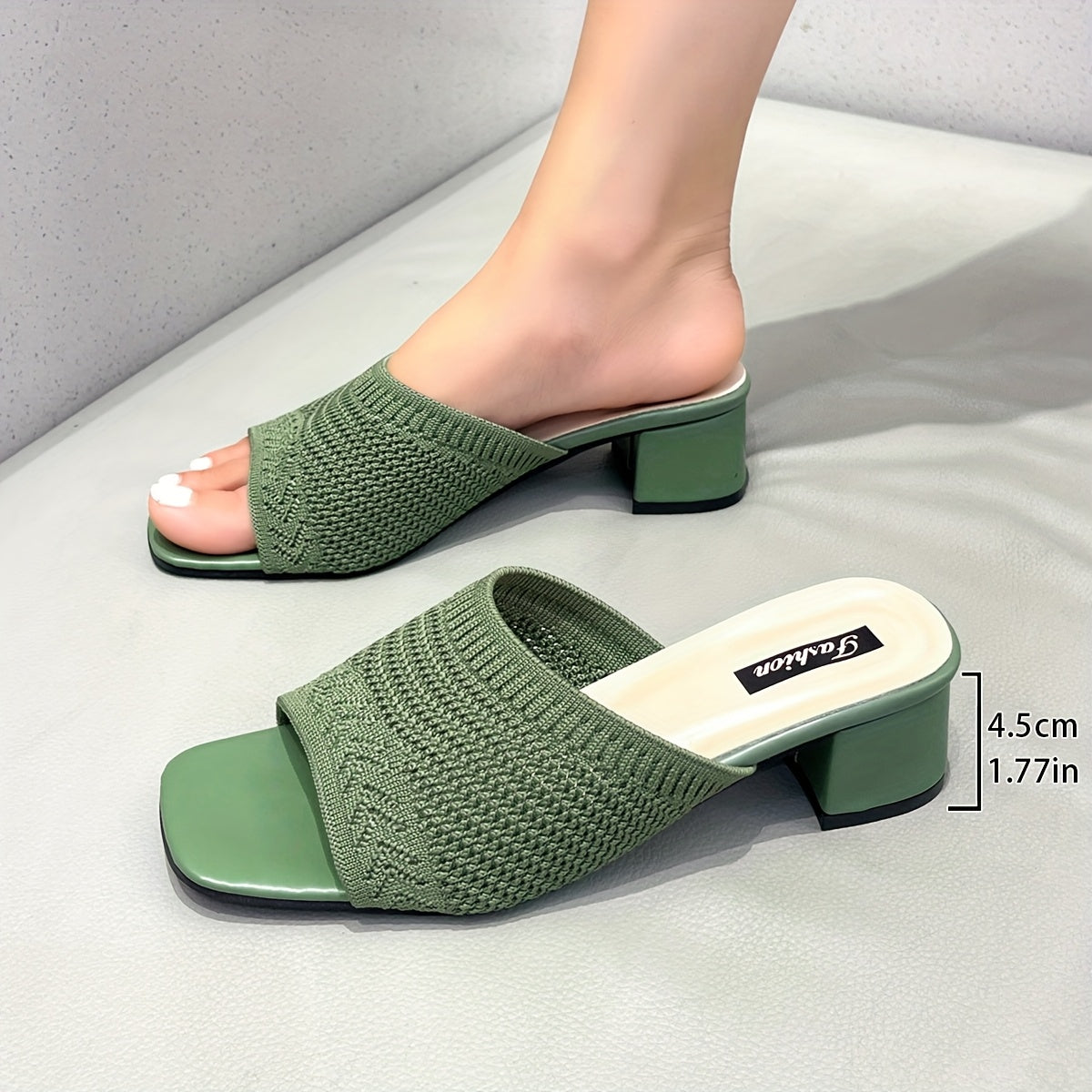 Women's Multicolor Knit Wedge Sandals Open Toe Slip-On Summer Shoes