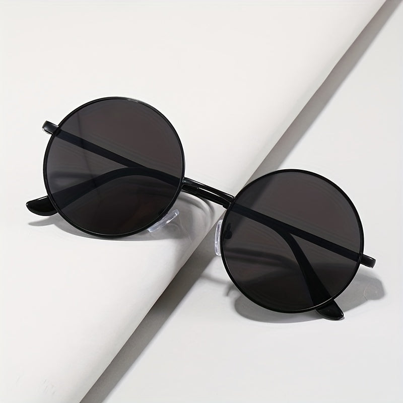 Винтажные круглые очки для мужчин 53мм линзы 138мм оправы с чехлом