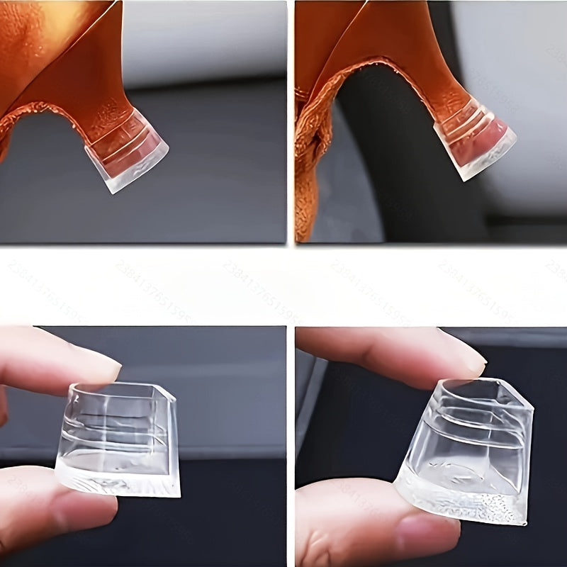 Women's Plastic Heel Protectors 3 Pairs Anti-Slip Wear-Resistant Covers