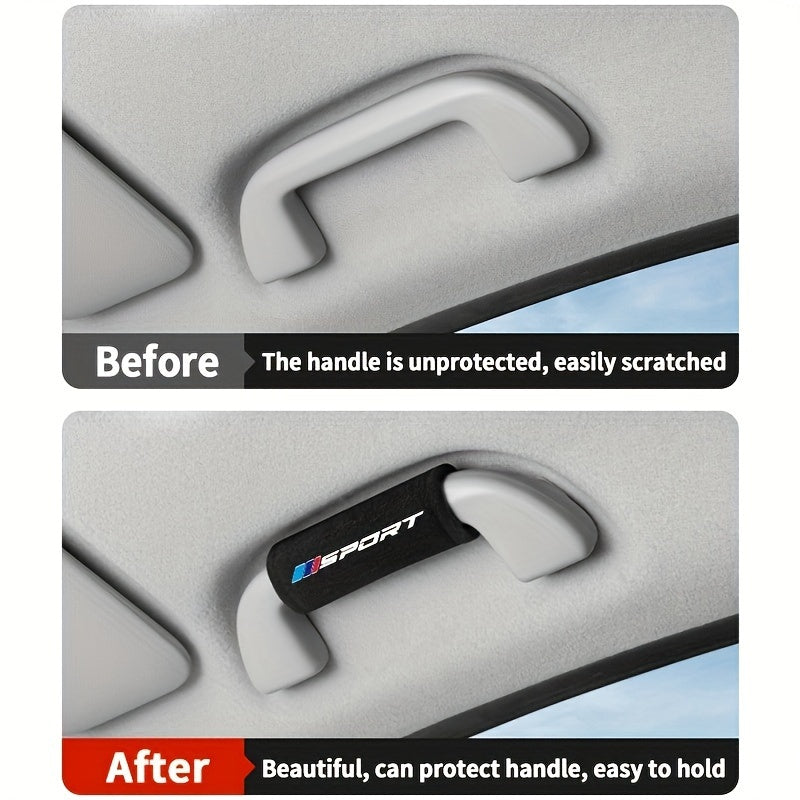 Soft-Touch Car Door Handle Covers for BMW Models Non-Slip Grip Easy Installation