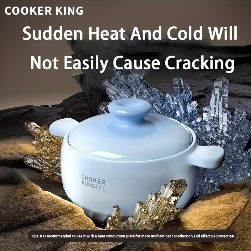 Керамическая кастрюля COOKER KING - Устойчивая к высоким температурам, без трещин, идеальная для газовой плиты, отлично подходит для супов и запеканок, доступна в размерах 2.5/3.5/4.5L