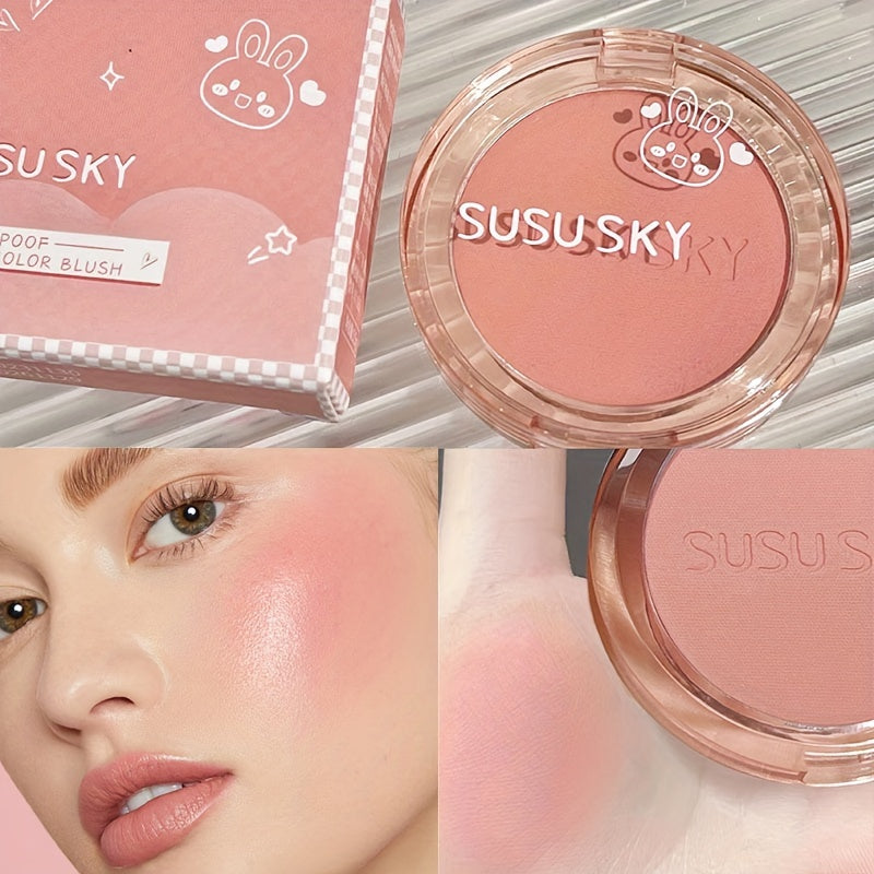 Unisex Blush Disk Set Monochrome Highlight Contour Brightening Makeup