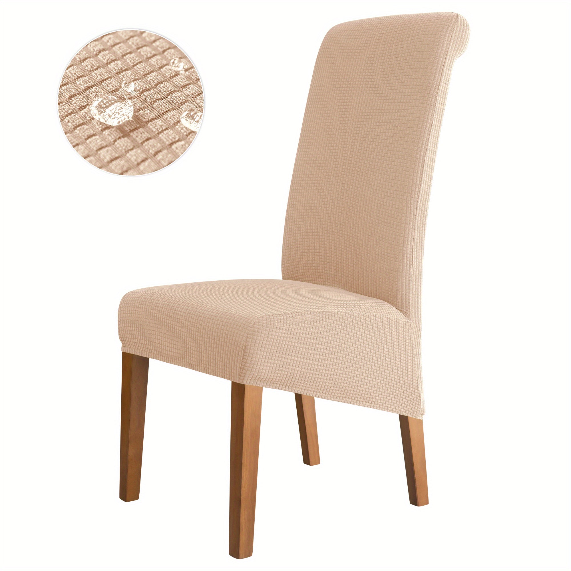 Water Resistant Elastic Dining Chair Slipcover for Large Chairs Spill-Proof for Dining Room Weddings Ceremonies Banquets