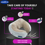 Erkin odamlar uchun bo'yin massaj yostiqchasi, uy, ofis va sayohat uchun ko'p funksiyali dizayn.