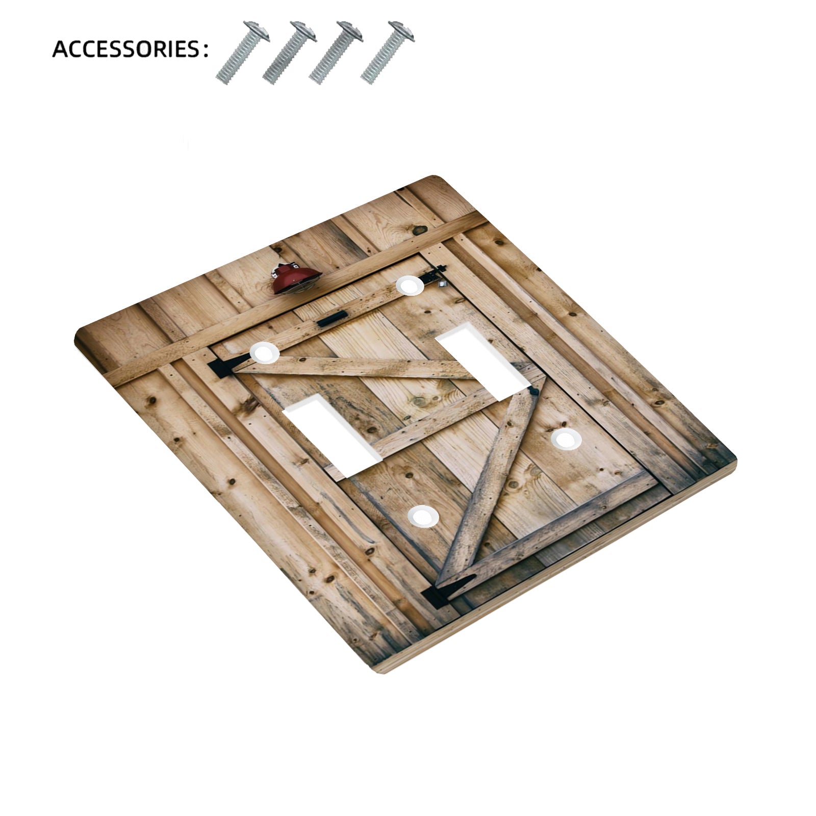 Декоративная накладка на стену в виде rustic barn door, накладка для выключателя света и розетки, не требует электричества, универсальна для декора комнаты.