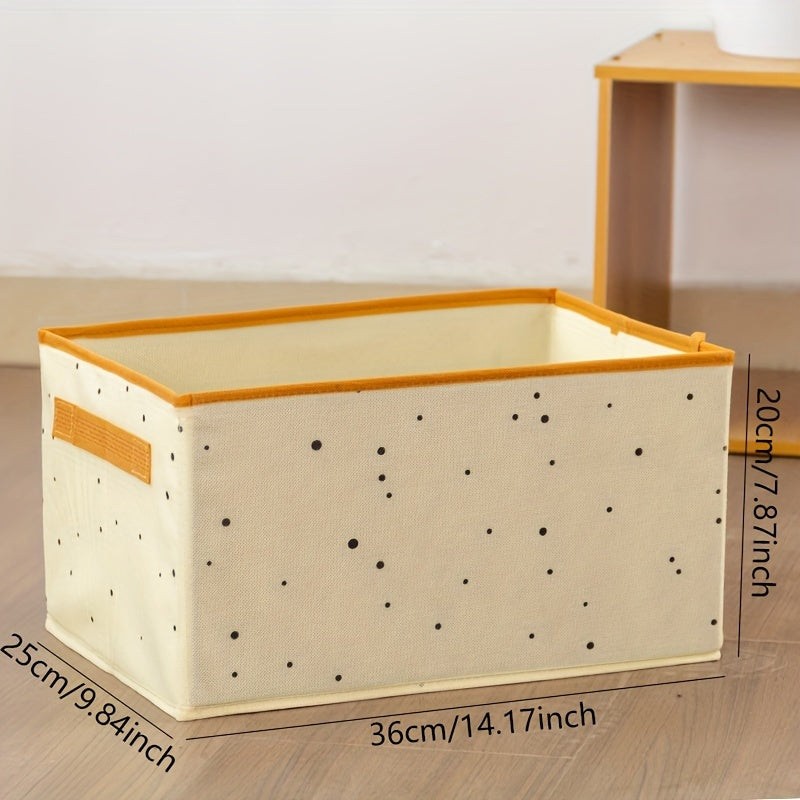 Foldable Fabric Storage Box with Lid for Clothes Toys and Home Organization