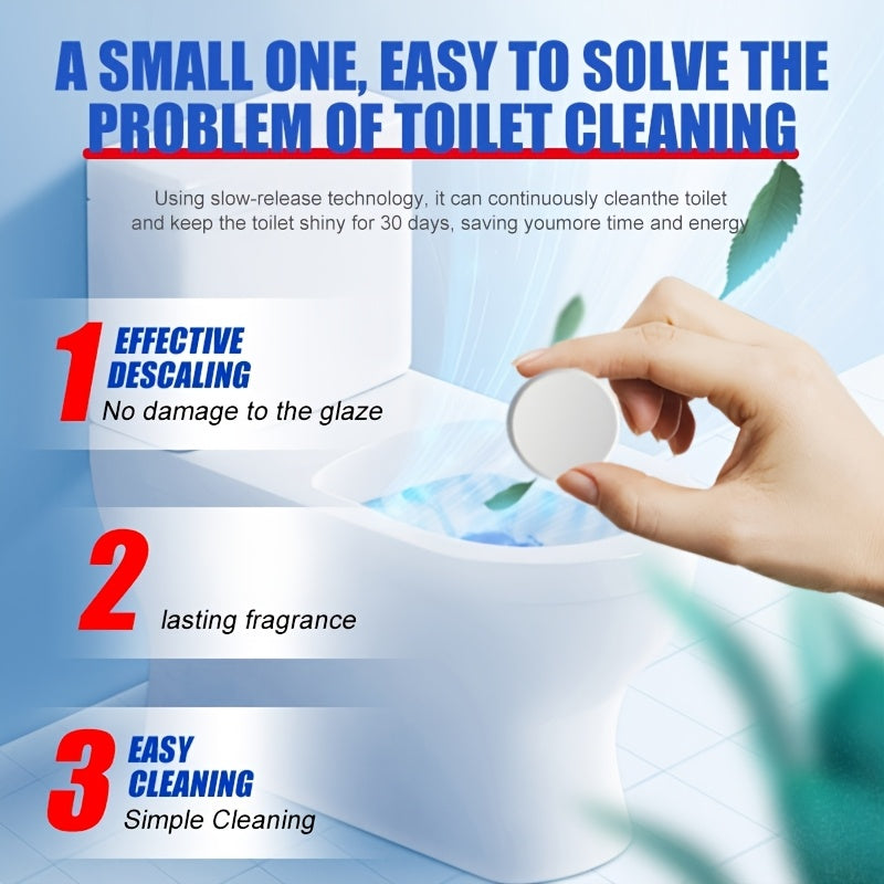 Toilet Cleaning Tablets for Stain and Odor Removal, Long-Lasting Fresh Scent