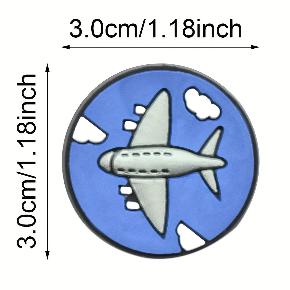 16pcs Kids Plastic Plane Shoe Charms Aircraft Airplane Shoe Accessories
