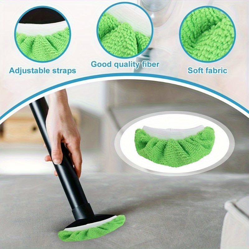 6pcs Reusable Ultra-Fine Fiber Steam Pads for Handheld Steam Cleaners Green Gray