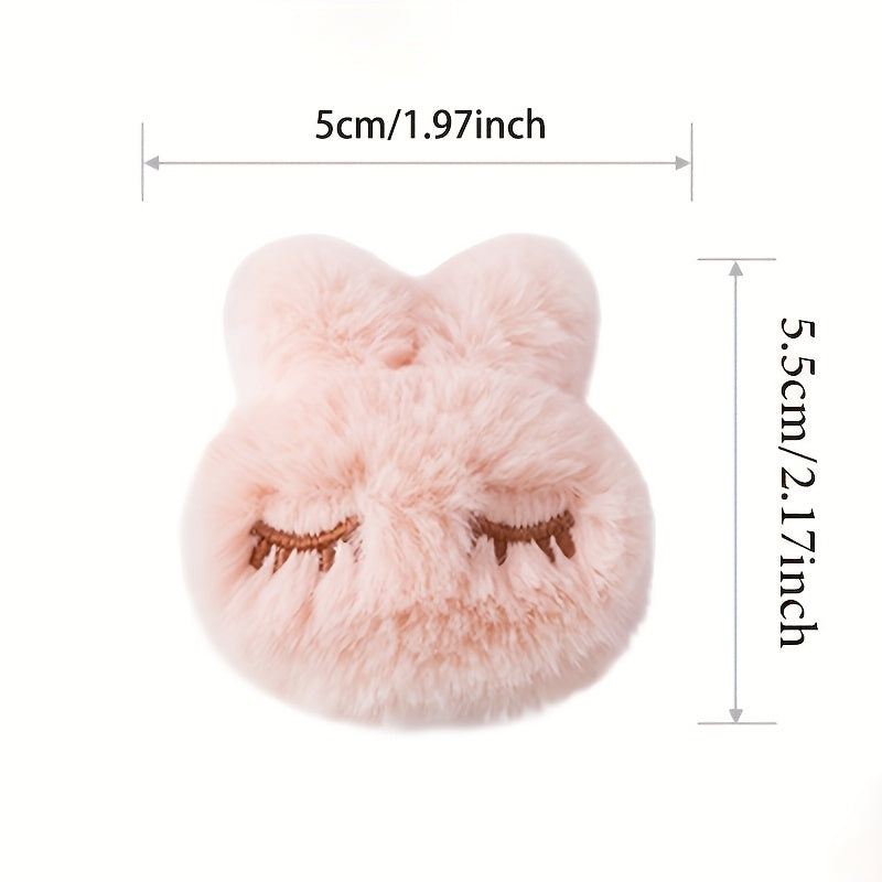 Set of 4 Pink and Gray Plush Rabbit Duvet Clips Anti-Slip Bed Sheet Curtain Holders