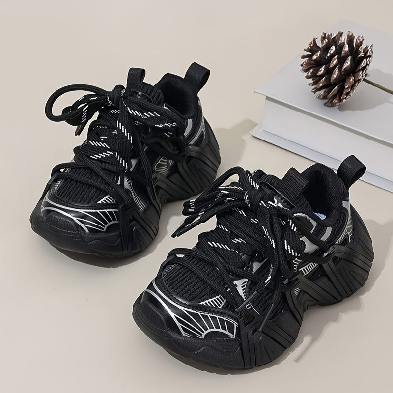 Kids' Casual Shoes for Boys and Girls Solid Color Mid Top PVC and Fabric