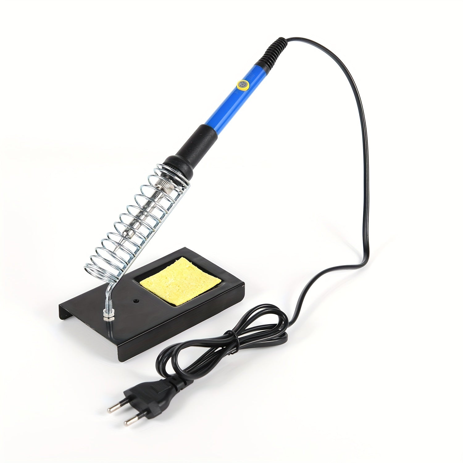 60W Adjustable Temperature Soldering Iron Kit with 15 Tips Desoldering Pump and Ceramic Heating Element for DIY Repairs in Red Blue Black