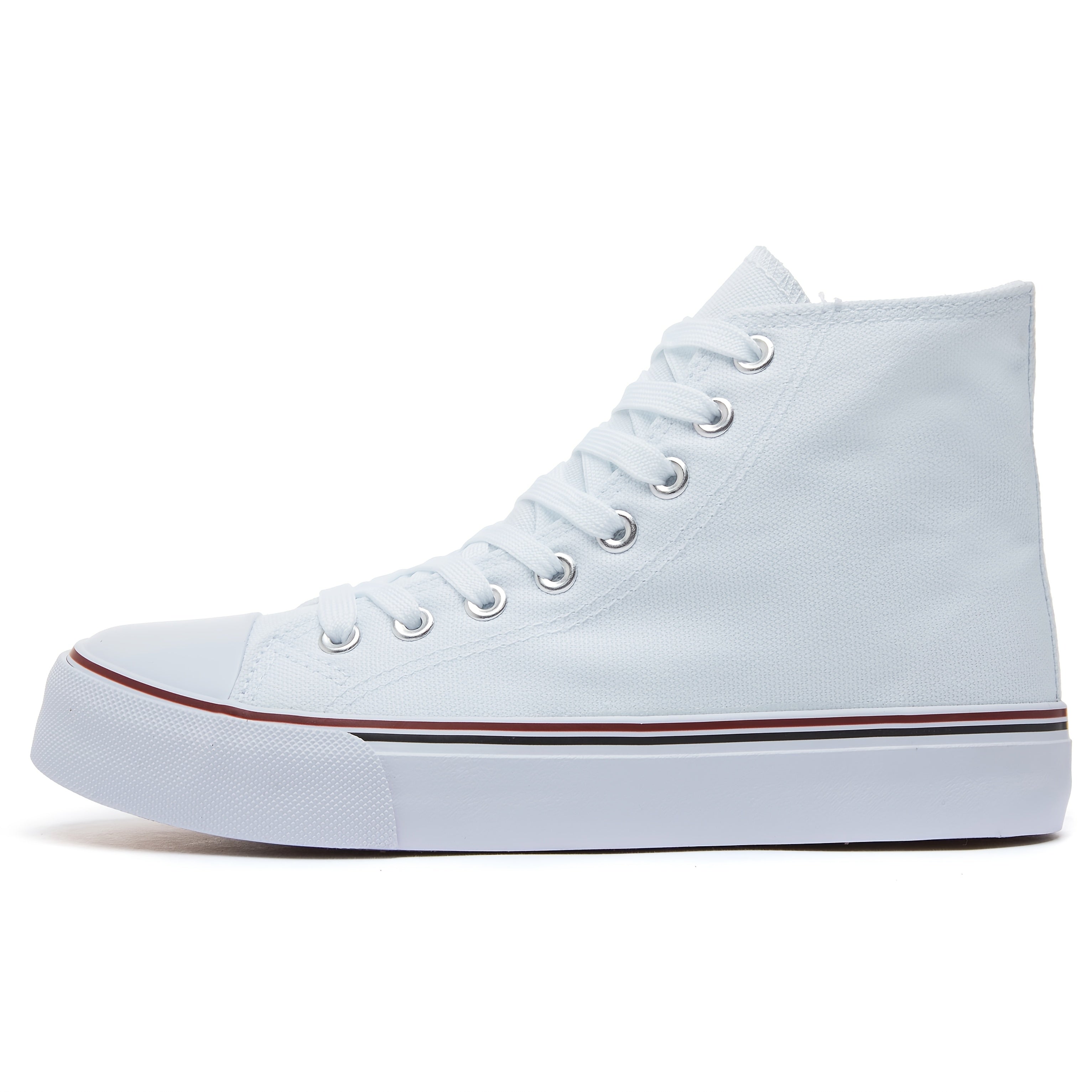 Women’s Casual High-Top Sneakers Black and White Versatile All-Season