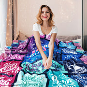 Luxurious Flannel Fleece Throw Blanket for Women Soft Cozy Multi-Purpose Gift