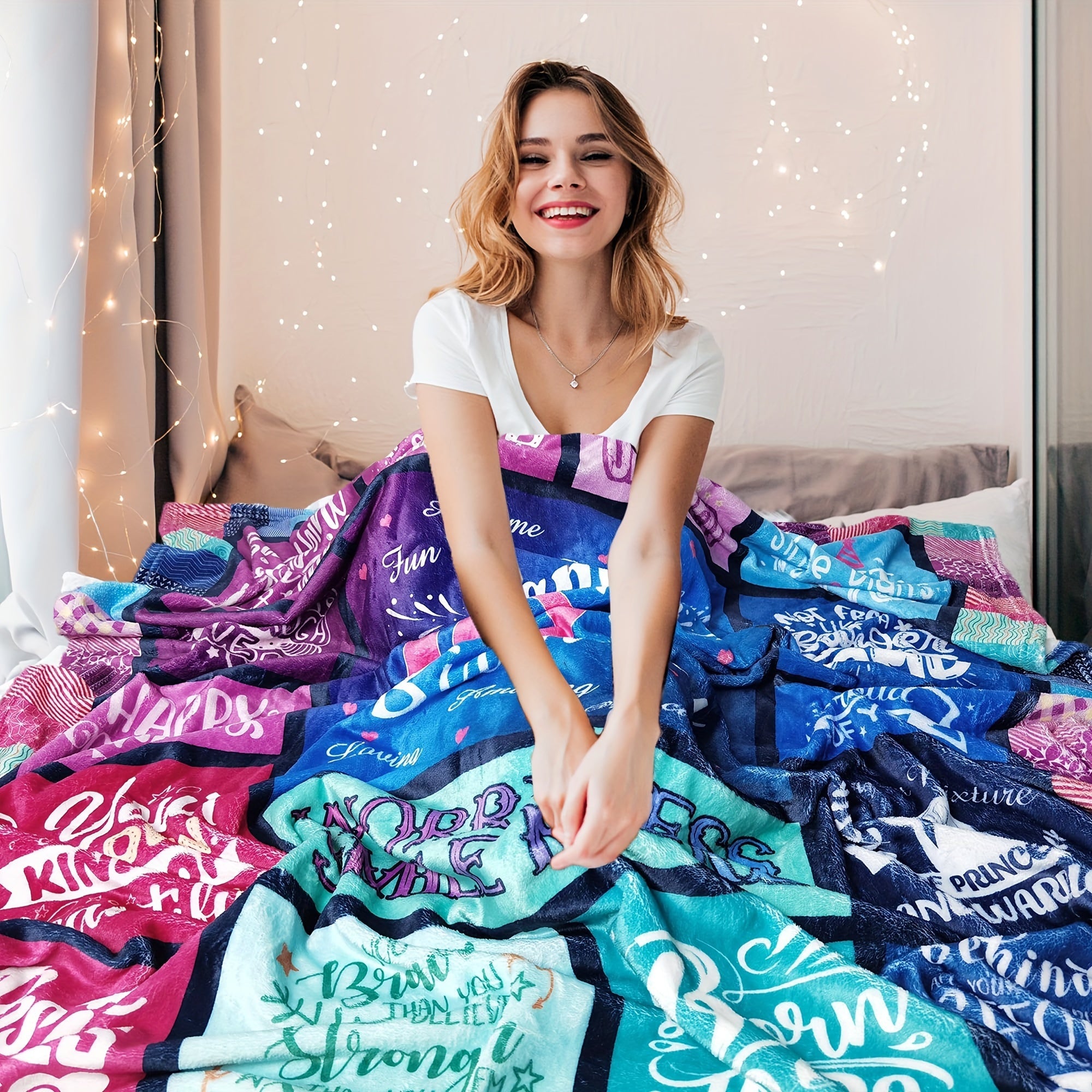 Luxurious Flannel Fleece Throw Blanket for Women Soft Cozy Multi-Purpose Gift