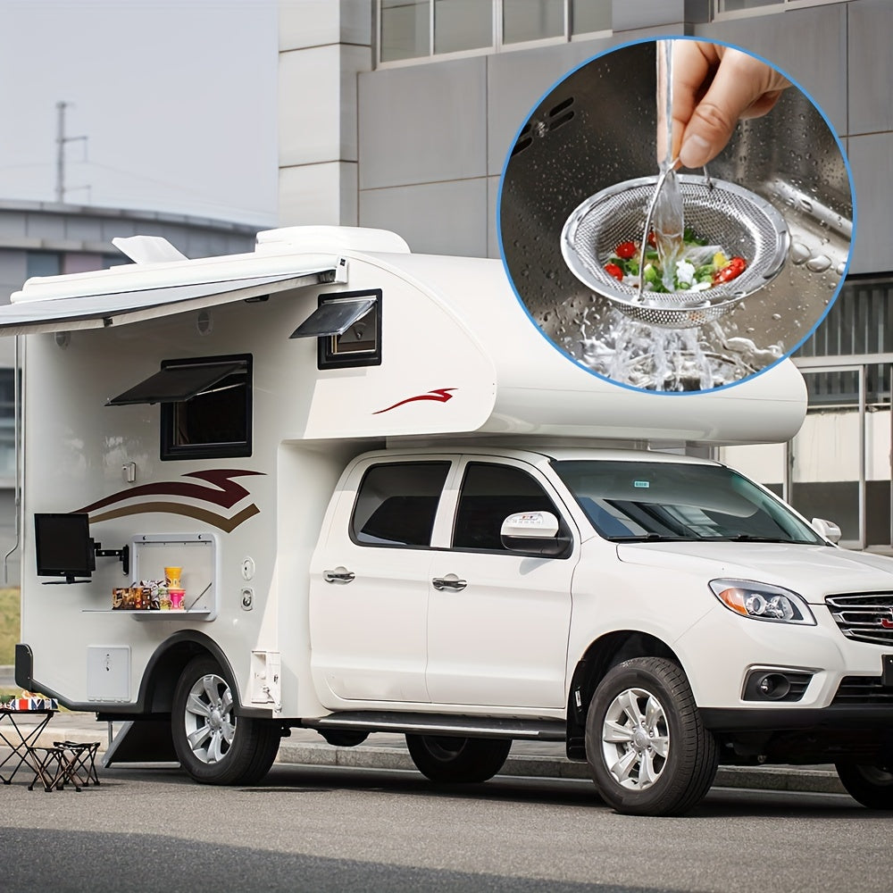 Stainless Steel Kitchen Sink Strainer Anti-Clog Drain Filter for RVs and Home