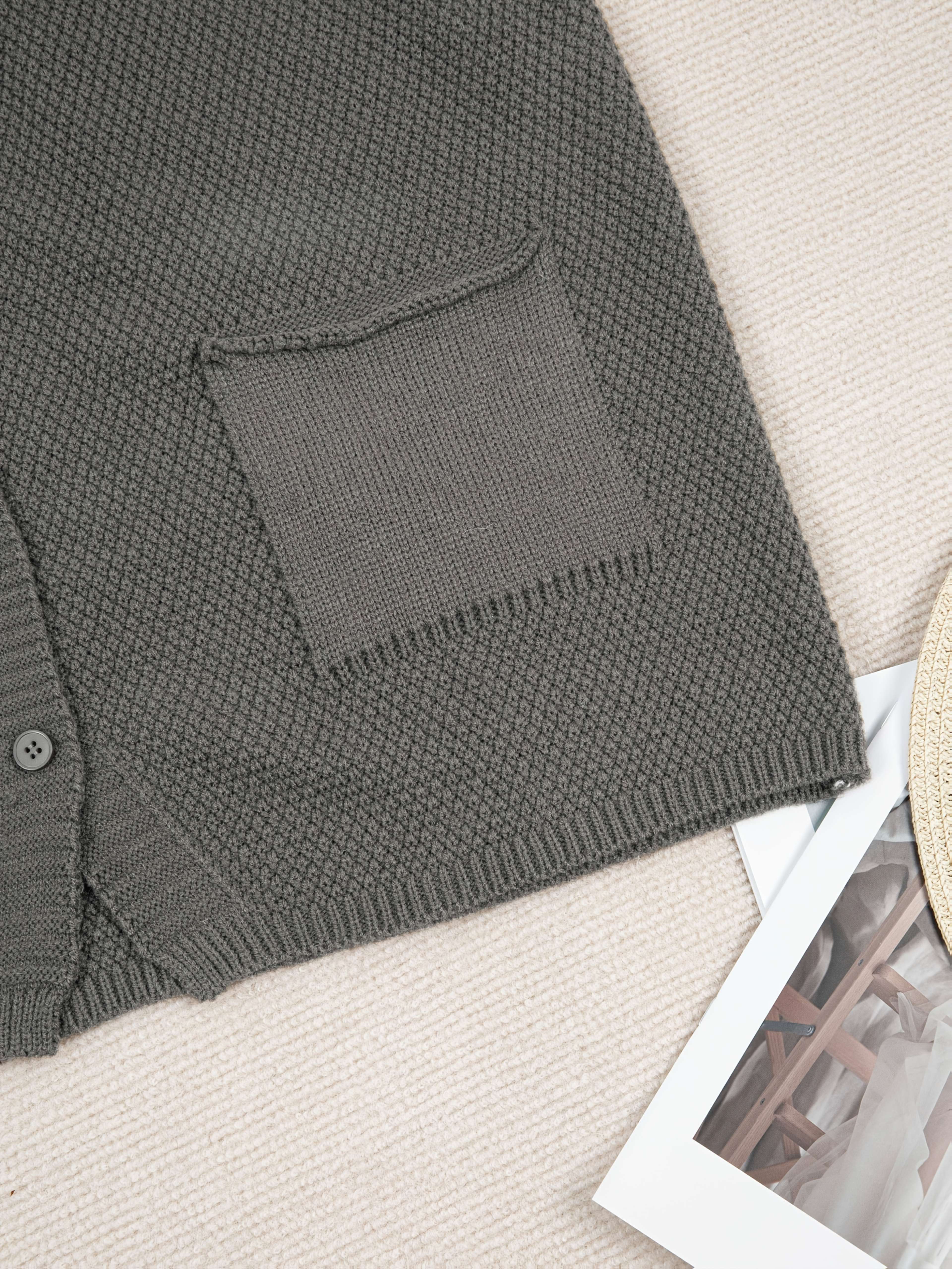 Men's Acrylic Crew Neck Sweater With Zipper Breathable Soft Spring Autumn