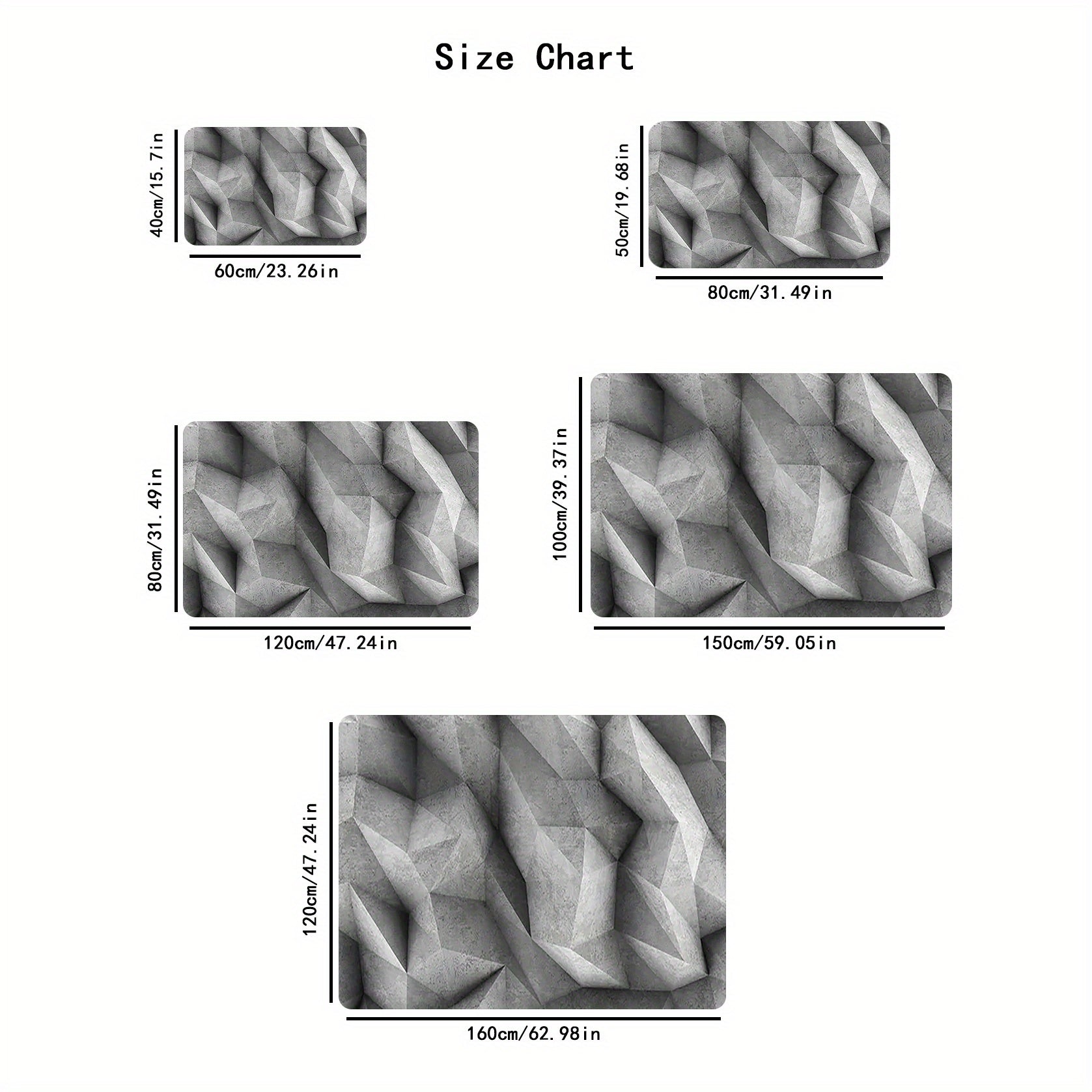 3D Aqlidil O'yinli Qoplama Qattiqlikka qarshi, anti-charchash, oshxona uchun kirish, mehmonxona va yashash xonasi uchun mato