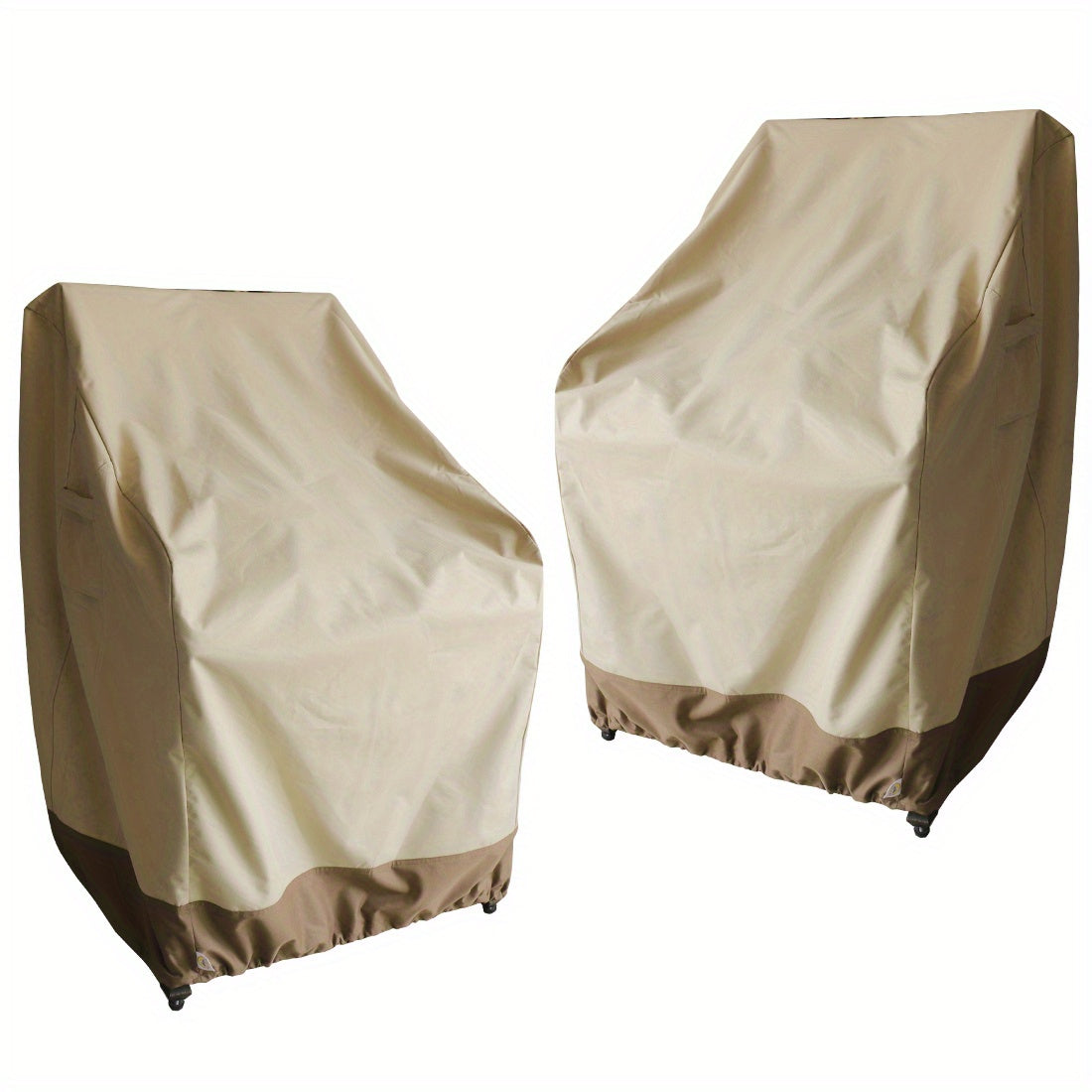 Outdoor Fabric High Back Chair Covers Set of 2