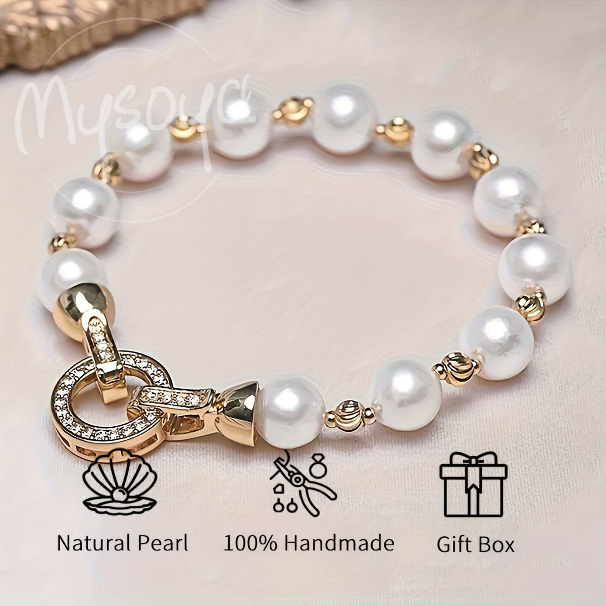 Handmade Freshwater Pearl Bracelet for Women Formal and Casual Wear Gift