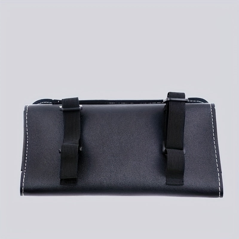 Organizador de caja de pañuelos para visor de sol de cuero PU para interior de coche