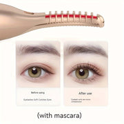 USB Rechargeable 2-in-1 Eyelash Curler and Brow Trimmer with Heating Function for Women