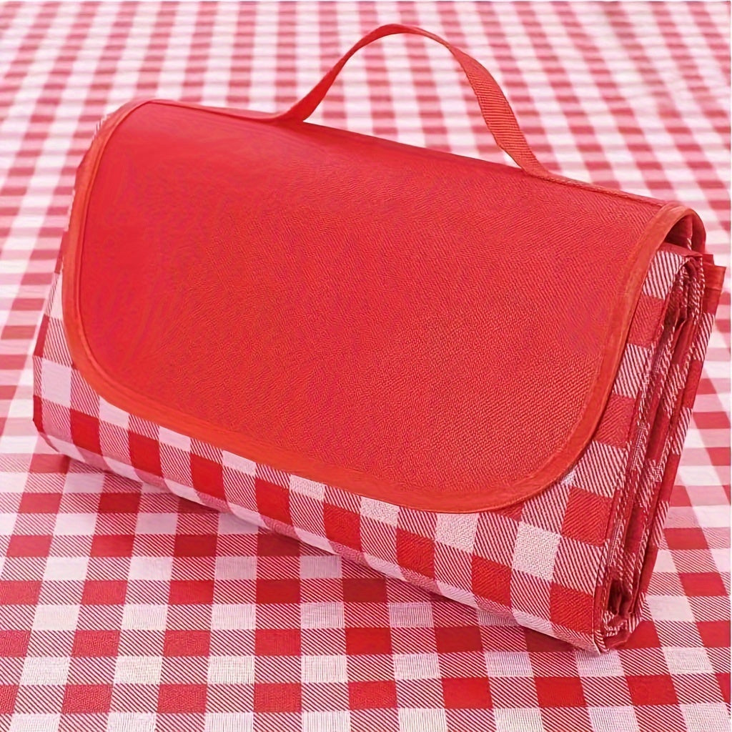 XL уличный пикниковый плед, защищенный от песка, водонепроницаемый, в клетчатом дизайне, портативный для мужчин и женщин. Отлично подходит для барбекю, парка и активного отдыха на траве. Размер: 198,12 см x 149,86 см (78" x 78").