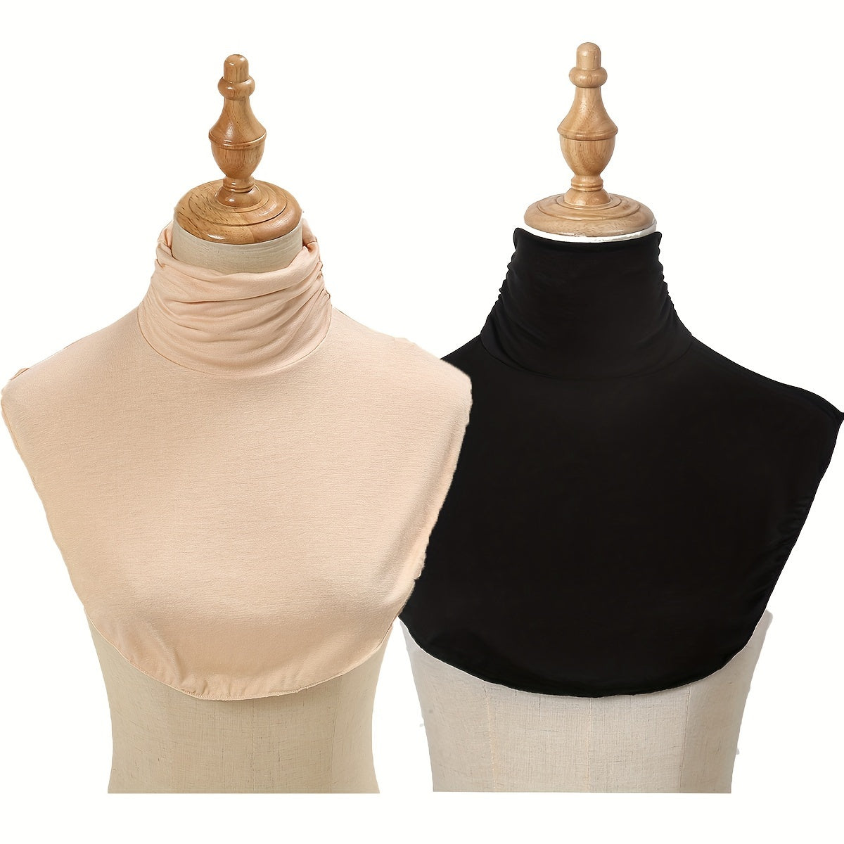 Women's Turtleneck Dickie Faux Collar Layered Warm Thin Cozy Modal