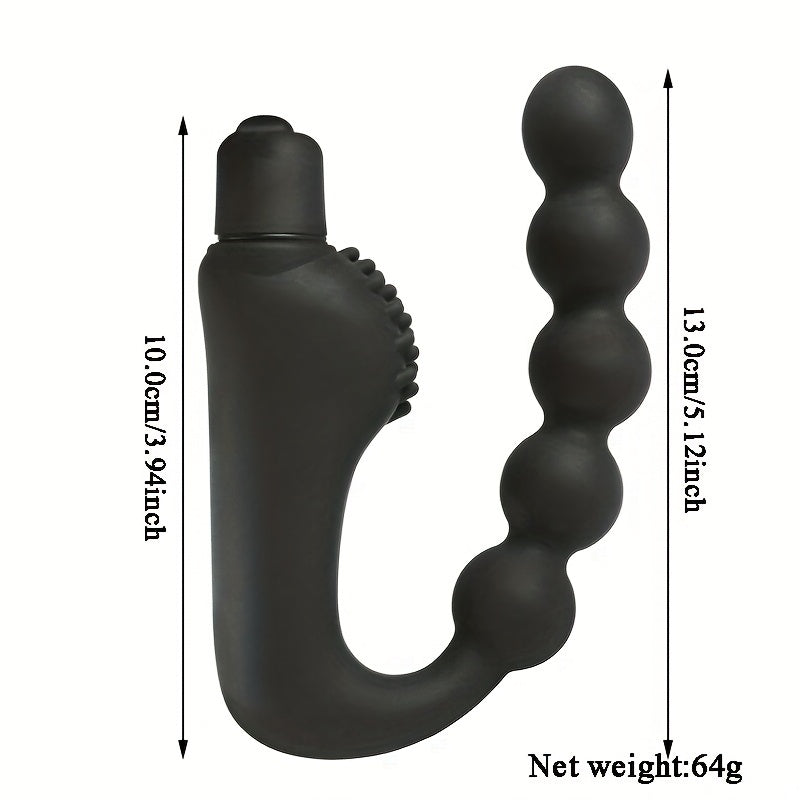 Men Silikon Beads Anal Prostata Massager Vibrator Butt Plug bilan 10 ta rejim