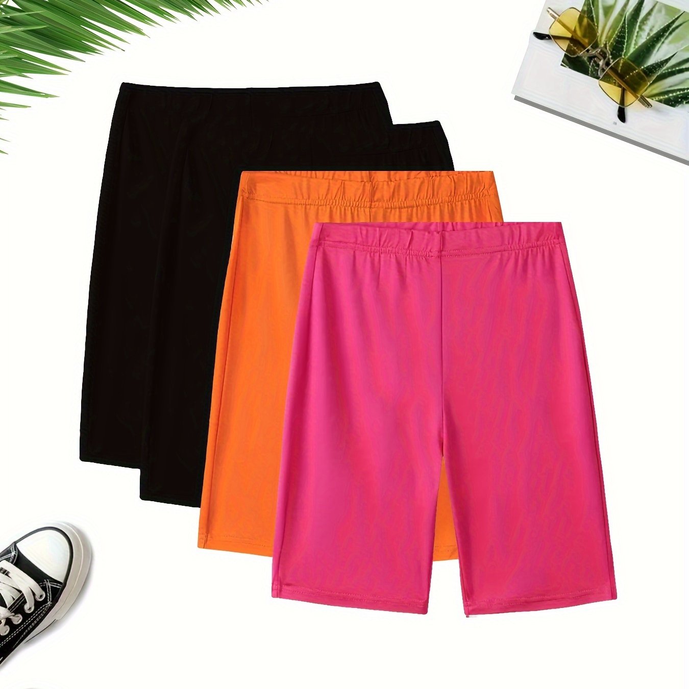 Women's Casual Sports Shorts Set Four Pieces Breathable Athletic Wear