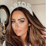 Diadema de novia con perlas falsas, accesorio para el cabello de princesa para novias