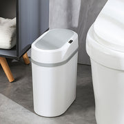 Battery-Powered Slim Smart Trash Can with Lid for Kitchen Bedroom Bathroom