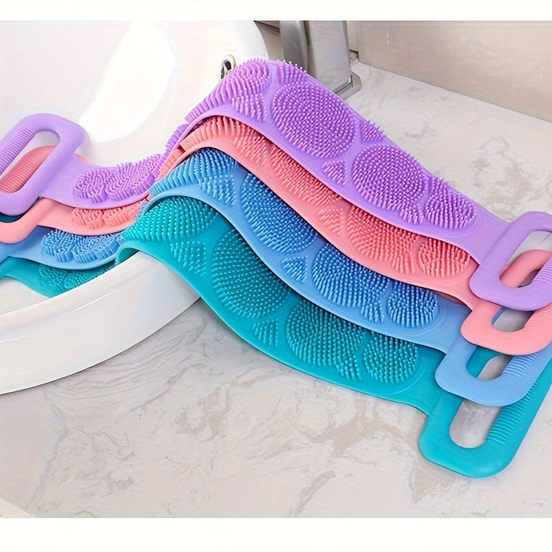 Silicone Bath Towel for Back Exfoliation Unscented Thermoplastic Rubber Men Women