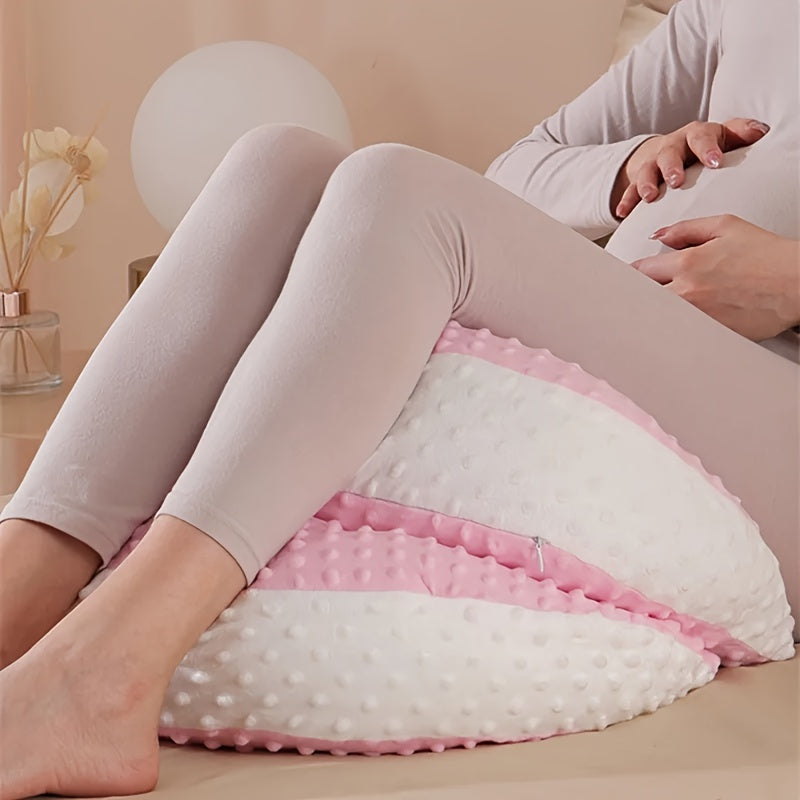 Adjustable U-Shaped Maternity Pillow with Cotton Cover for Side Sleeping and Belly Support