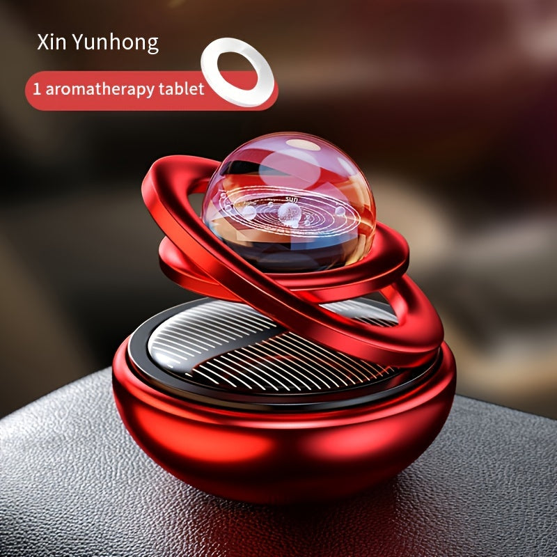 Car Interior Decoration Solar Rotating Loaves Solid Car Fragrance