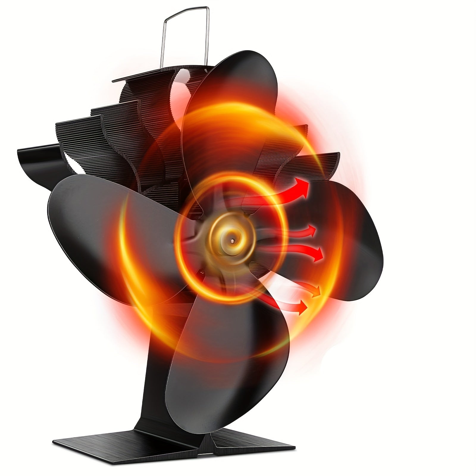 High-Speed Wall-Mounted Wood Stove Fan for Indoor Outdoor Use