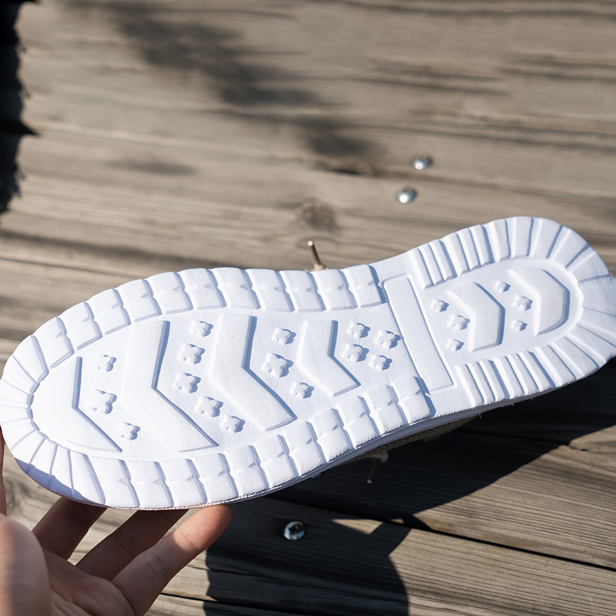 Women’s Breathable Solid Color Slip-On Loafers with Patterned Design