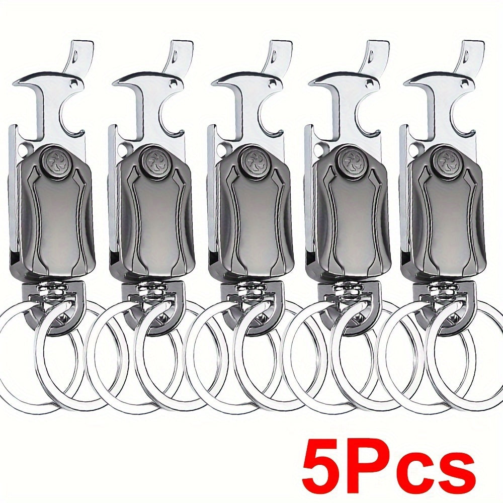 Men's Multifunctional Keychain with Finger Gyro Bottle Opener Phone Holder Gift