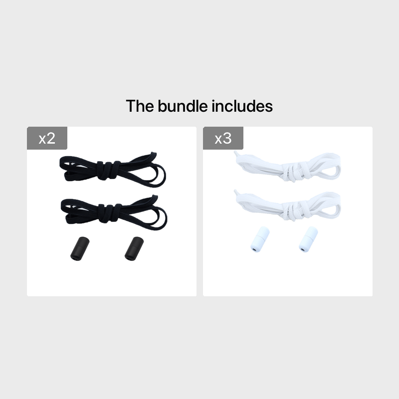 Elastic No-Tie Shoelaces for Sneakers Lightweight Mesh Lace-Up Shoes in Multiple Colors