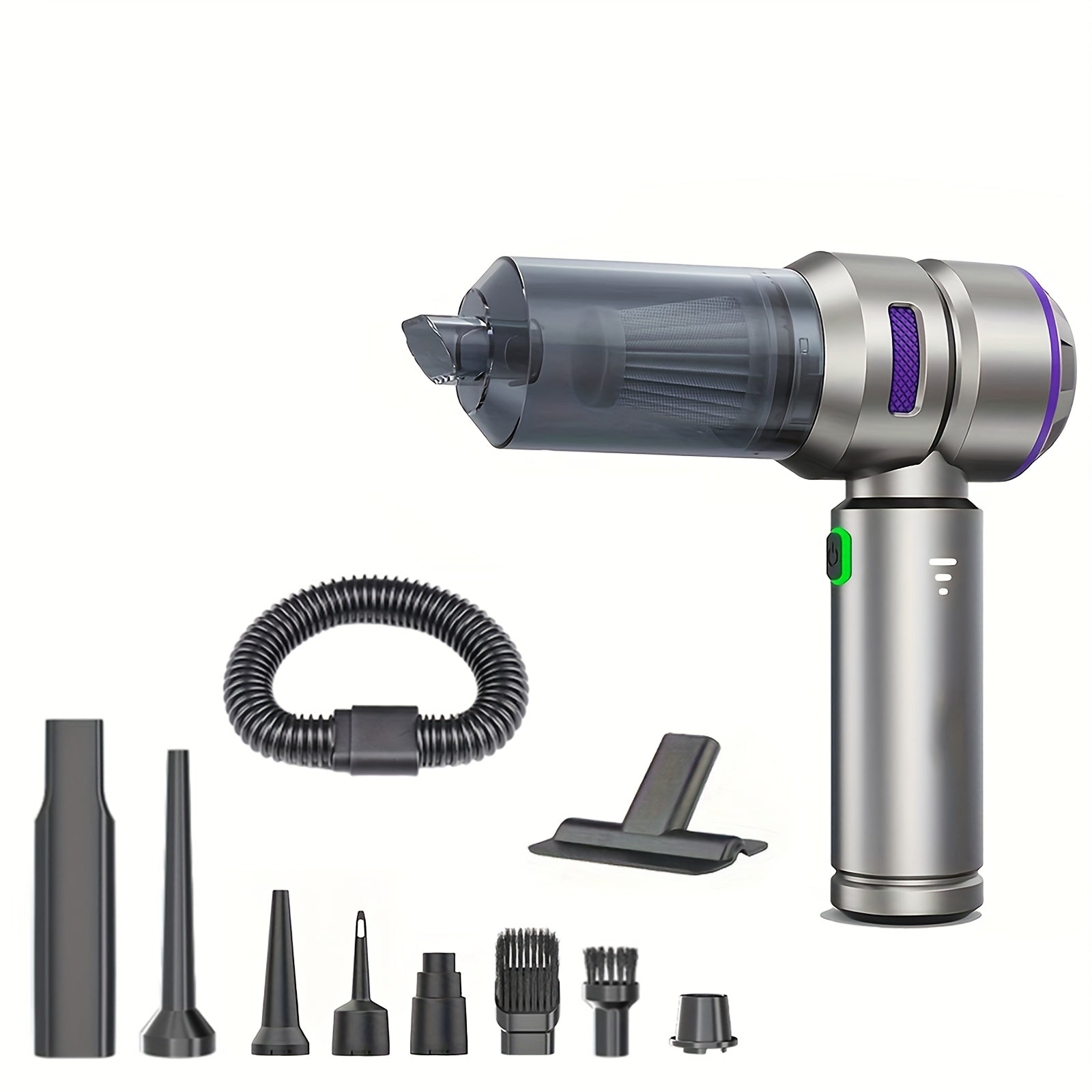 Aspiradora de mano húmeda y seca para coche, soplador de polvo de alta potencia con accesorios