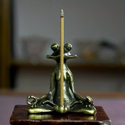 Antik Qushqichbaqa tutqichlari uchun uy bezaklari va meditatsiya uchun sandal yog'i bilan yondiriladigan tutqichlar