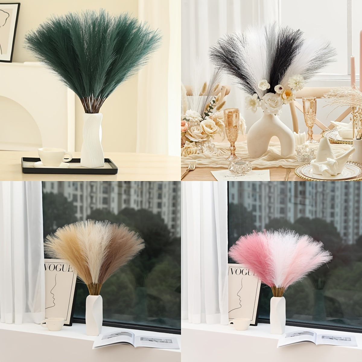 14/27 шт. Искусственные ветки пампасной травы для бохо-декора дома.