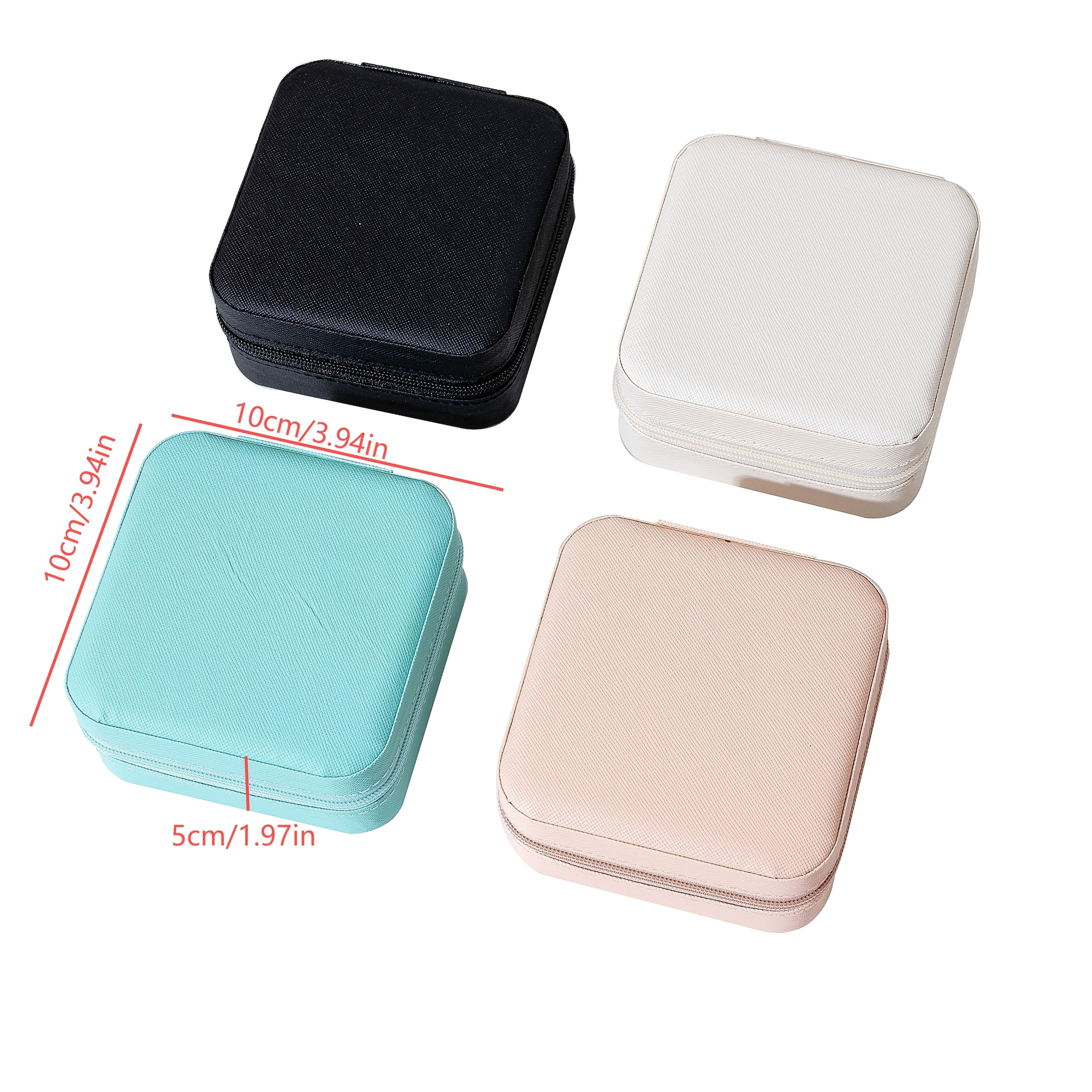 Square Jewelry Box for Rings Bracelets Necklaces and Earrings in Multiple Colors