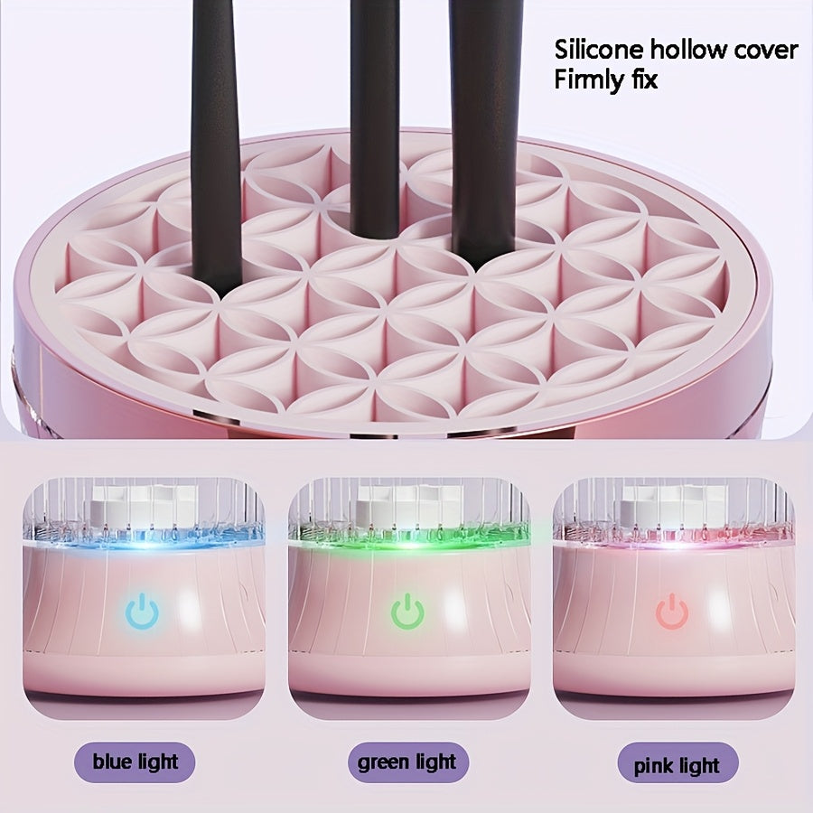 USB-Powered Makeup Brush Cleaner and Dryer for Deep Cleaning and Quick Drying