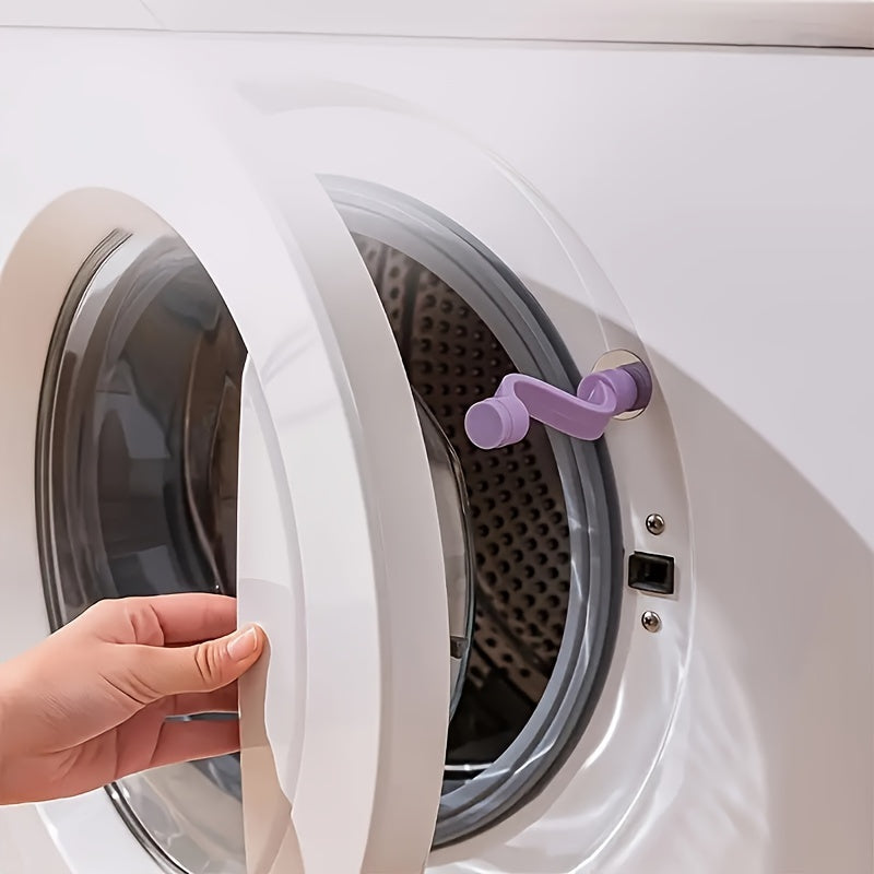 Magnetic washing machine door stopper prevents mold odors anti-pinch secure attachment