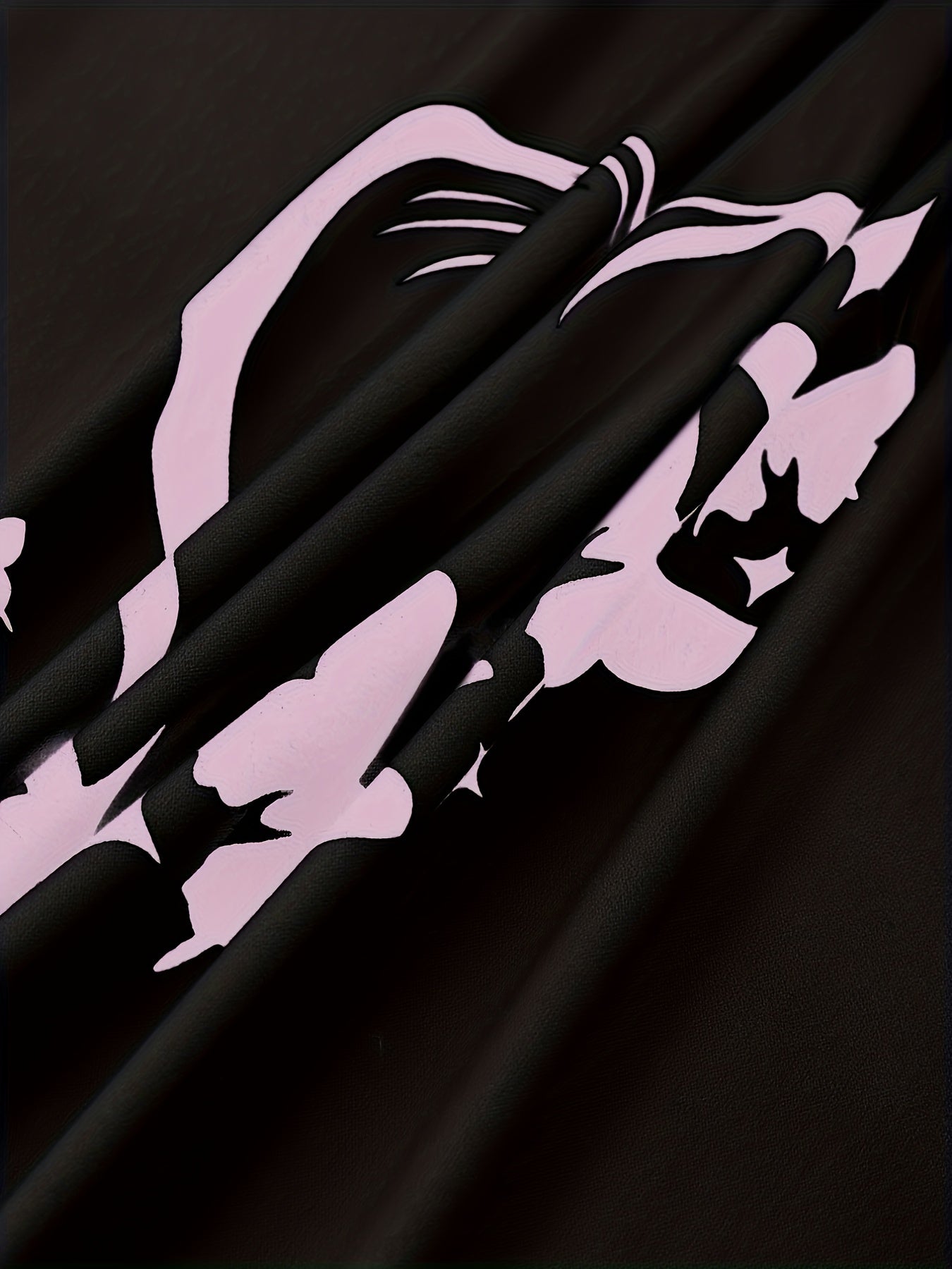 Adult Butterfly Pajama Set Short Sleeve Shorts Casual Knit Polyester Spring Fall