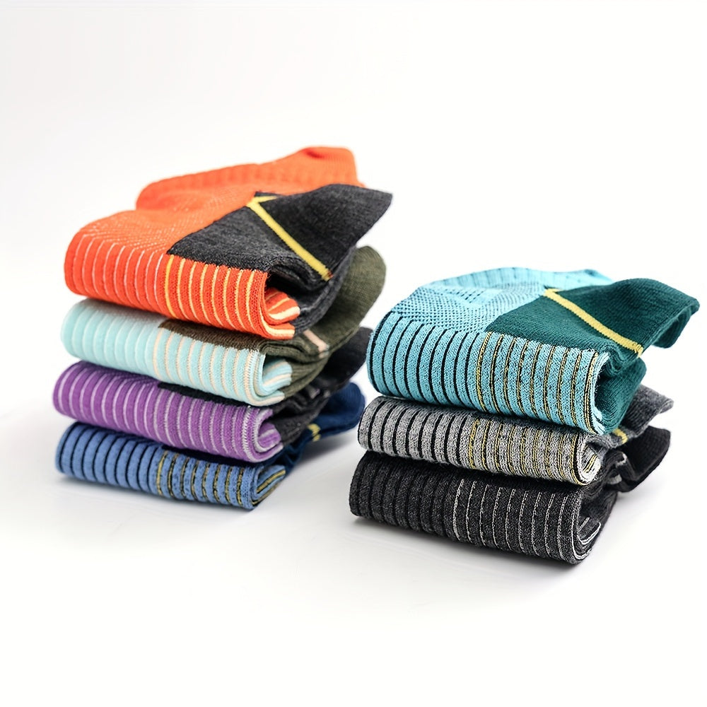 Men's Athletic Socks Breathable Mesh Moisture-Wicking Bright Colors Pack of 6