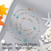 Rang-barang toshlar bilan bezatilgan shisha ko'zoynak zanjiri, quyosh ko'zoynaklari va o'qish ko'zoynaklari uchun retainer