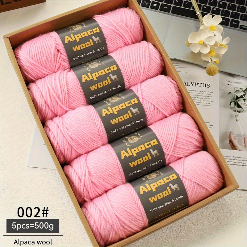 Multicolored Alpaca Wool Yarn 500G Thick Knitting Needles for Autumn Winter Projects