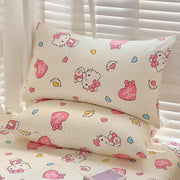 Pink Hello Kitty Pillowcase 100% Soft Breathable Fabric Envelope Closure